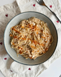 Cheesy Chicken Protein Power Pasta Delight