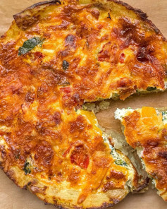 Cheesy Veggie Smashed Potato Bake Delight