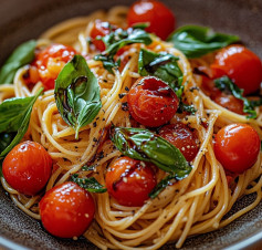 Cherry Tomato Basil Pasta Delight