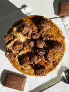 Chocolate Bliss Baked Oats with Sea Salt