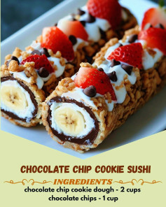 🍣 Chocolate Chip Cookie Sushi 🍪