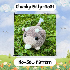 Chunky Billy-Goat Amigurumi No-Sew Crochet Pattern