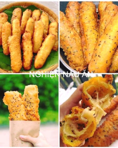 Chuối Chiên Giòn Rụm Ngon Ngất Ngây Mè Đen
