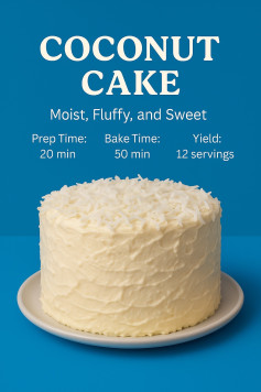 Coconut Cake Recipe: Moist, Fluffy, and Sweet
