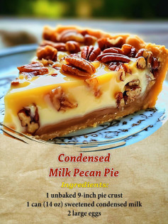 Condensed Milk Pecan Pie