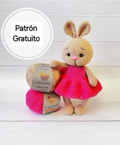 Conejito de Amigurumi con Vestido Rojo - Patrón Gratuito