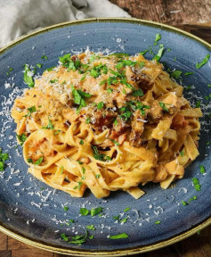 Creamy Chorizo Chicken Fettuccine Delight
