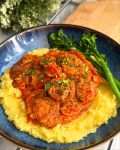 Creamy Chorizo Paprika Delight with Velvety Mash