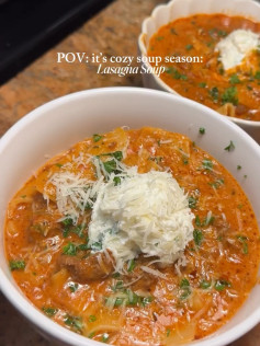 Creamy Italian Lasagna Soup Delight