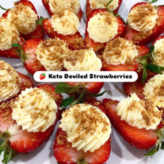 Creamy Keto Cheesecake Strawberries Delight