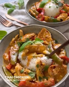 Creamy Thai Chicken Curry with Coconut Jasmine Rice
