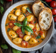 Creamy Vegan Butter Beans with Basil and Tomatoes