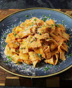 Creamy Vodka Chicken Pappardelle Delight