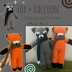 Create Adorable Fox and Raccoon Crochet Plushies with This Free Pattern