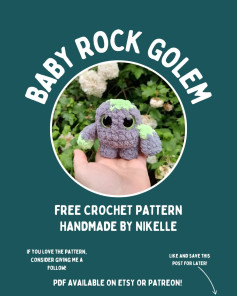 Create Your Own Baby Rock Golem with Free Crochet Pattern