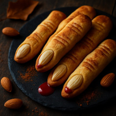 Creepy Almond Finger Cookies for Halloween
