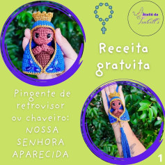 Criando Pingente de Nossa Senhora Aparecida em Crochê