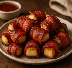 Crispy Bacon-Wrapped Cheesy Delights