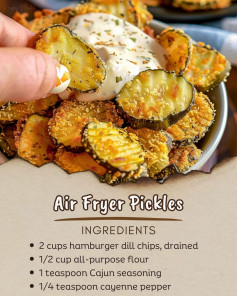 Crispy Cajun Air-Fried Pickles Delight