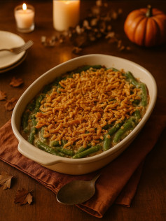 Crispy Classic Green Bean Casserole Delight