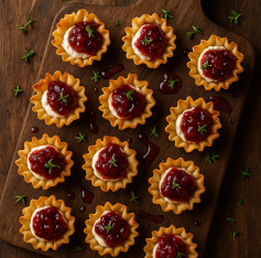 Crispy Cranberry-Goat Cheese Phyllo Bites with Orange Zest