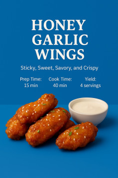 Crispy Honey Garlic Delight Wings