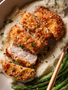 Crispy Parmesan Panko Air Fryer Pork Chops Delight