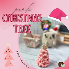 Crochet a Festive Pink Christmas Tree with This Free Pattern