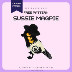 Crochet a Stylish Magpie with Free Sussie Pattern