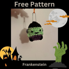 Crochet Amigurumi Frankenstein Keychain Pattern Free Download