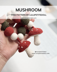 Crochet Amigurumi Mushroom Pattern with Beads by LuluPetiteDoll