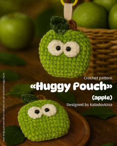 Crochet an Adorable Apple Huggy Pouch with This Easy Pattern