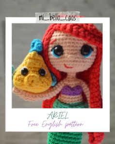 Crochet Ariel and Fish Amigurumi Free Pattern Download