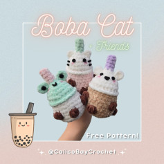 Crochet Boba Cat and Friends: Free Pattern Delight