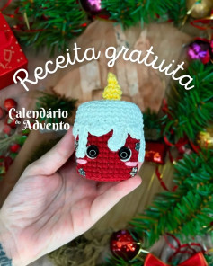 Crochet Christmas Candle Pattern for Advent Calendar Decoration