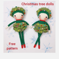 Crochet Christmas Tree Dolls Free Pattern for Holiday Crafting