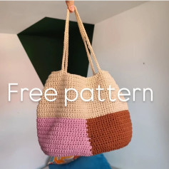 Crochet Color Block Bag Pattern for Beginners