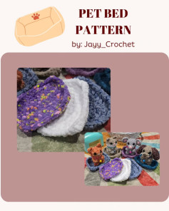 Crochet Cozy Pet Bed Pattern for Small Animals