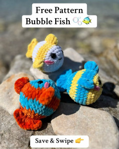 Crochet Cute Bubble Fish Pattern for Beginners