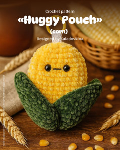 Crochet Cute Corn-Shaped Pouch for Beginners and Enthusiasts