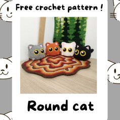 Crochet Cute Round Cat Pattern for Beginners