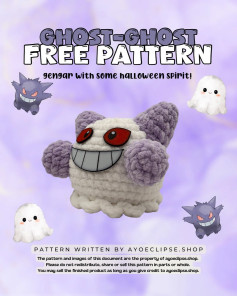 Crochet Gengar Pattern for Halloween Fun