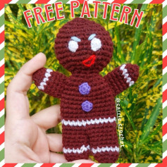 Crochet Gingerbread Man Free Pattern for Holiday Crafting Fun