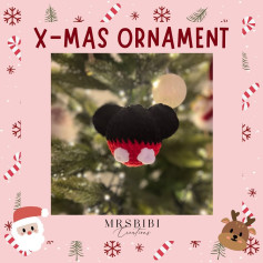 Crochet Mickey Mouse Christmas Ornament for Holiday Decor