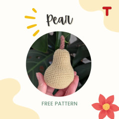 Crochet Pattern for a Cute Amigurumi Pear Toy
