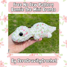 Crochet Pattern for Bonnie the Mini Bronto Dinosaur
