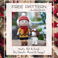 Crochet Pattern for Charlie Brown and Snoopy Winter Outfit