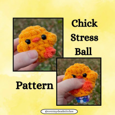 Crochet Pattern for Cute Chick Stress Ball Toy
