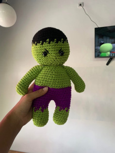 Crochet Pattern for Cute Green Monster Doll Hulk Pattern Amigurumi