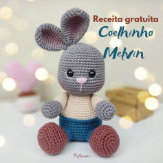 Crochet Pattern for Cute Melvin Bunny Amigurumi